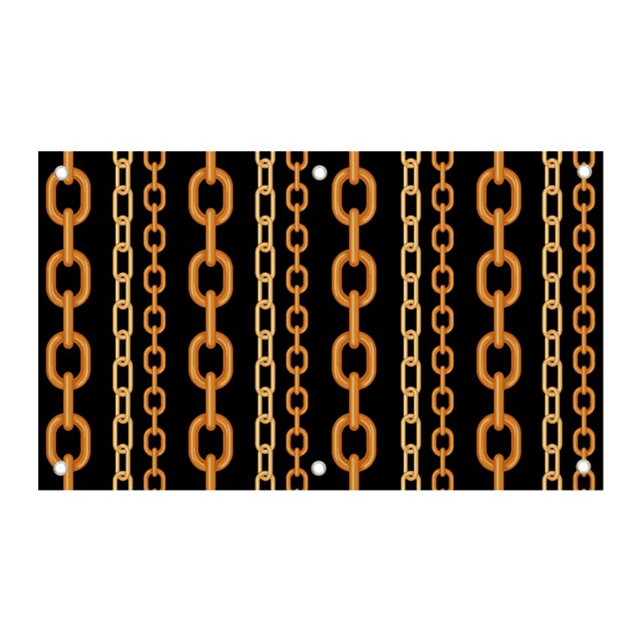 Gold-chain-jewelry-seamless-pattern Banner and Sign 5  x 3 