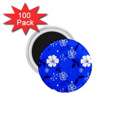 Blooming-seamless-pattern-blue-colors 1 75  Magnets (100 Pack)  by Pakemis