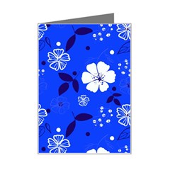 Blooming-seamless-pattern-blue-colors Mini Greeting Card