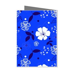 Blooming-seamless-pattern-blue-colors Mini Greeting Cards (pkg Of 8) by Pakemis