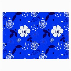 Blooming-seamless-pattern-blue-colors Large Glasses Cloth (2 Sides) by Pakemis