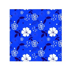 Blooming-seamless-pattern-blue-colors Square Satin Scarf (30  X 30 ) by Pakemis