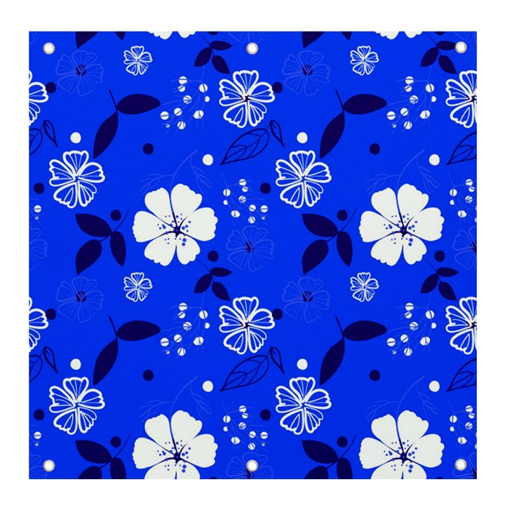 Blooming-seamless-pattern-blue-colors Banner and Sign 4  x 4 