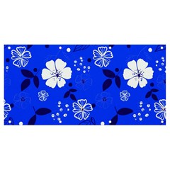 Blooming-seamless-pattern-blue-colors Banner And Sign 8  X 4  by Pakemis