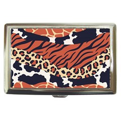 Mixed-animal-skin-print-safari-textures-mix-leopard-zebra-tiger-skins-patterns-luxury-animals-textur Cigarette Money Case by Pakemis