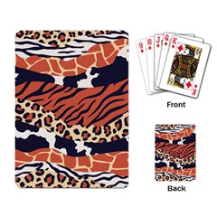 Mixed-animal-skin-print-safari-textures-mix-leopard-zebra-tiger-skins-patterns-luxury-animals-textur Playing Cards Single Design (rectangle) by Pakemis