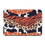 Mixed-animal-skin-print-safari-textures-mix-leopard-zebra-tiger-skins-patterns-luxury-animals-textur Small Doormat 24 x16  Door Mat