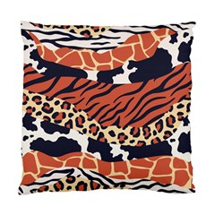 Mixed-animal-skin-print-safari-textures-mix-leopard-zebra-tiger-skins-patterns-luxury-animals-textur Standard Cushion Case (one Side) by Pakemis