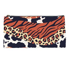 Mixed-animal-skin-print-safari-textures-mix-leopard-zebra-tiger-skins-patterns-luxury-animals-textur Pencil Case by Pakemis