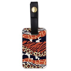 Mixed-animal-skin-print-safari-textures-mix-leopard-zebra-tiger-skins-patterns-luxury-animals-textur Luggage Tag (one Side) by Pakemis