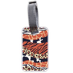 Mixed-animal-skin-print-safari-textures-mix-leopard-zebra-tiger-skins-patterns-luxury-animals-textur Luggage Tag (two Sides) by Pakemis