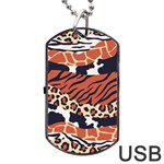 Mixed-animal-skin-print-safari-textures-mix-leopard-zebra-tiger-skins-patterns-luxury-animals-textur Dog Tag USB Flash (Two Sides) Back