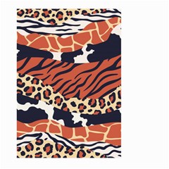 Mixed-animal-skin-print-safari-textures-mix-leopard-zebra-tiger-skins-patterns-luxury-animals-textur Large Garden Flag (two Sides) by Pakemis