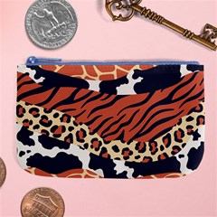 Mixed-animal-skin-print-safari-textures-mix-leopard-zebra-tiger-skins-patterns-luxury-animals-textur Large Coin Purse by Pakemis