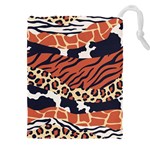 Mixed-animal-skin-print-safari-textures-mix-leopard-zebra-tiger-skins-patterns-luxury-animals-textur Drawstring Pouch (4XL) Front