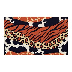 Mixed-animal-skin-print-safari-textures-mix-leopard-zebra-tiger-skins-patterns-luxury-animals-textur Banner And Sign 5  X 3 