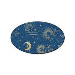 Seamless-galaxy-pattern Sticker (oval)