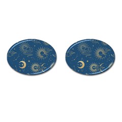 Seamless-galaxy-pattern Cufflinks (oval)