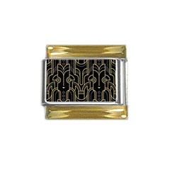 Art-deco-geometric-abstract-pattern-vector Gold Trim Italian Charm (9mm) by Pakemis