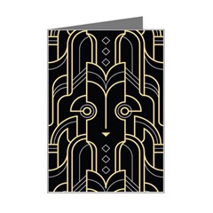 Art-deco-geometric-abstract-pattern-vector Mini Greeting Card by Pakemis