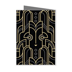 Art-deco-geometric-abstract-pattern-vector Mini Greeting Cards (pkg Of 8) by Pakemis