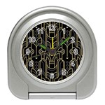 Art-deco-geometric-abstract-pattern-vector Travel Alarm Clock Front