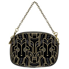 Art-deco-geometric-abstract-pattern-vector Chain Purse (one Side) by Pakemis