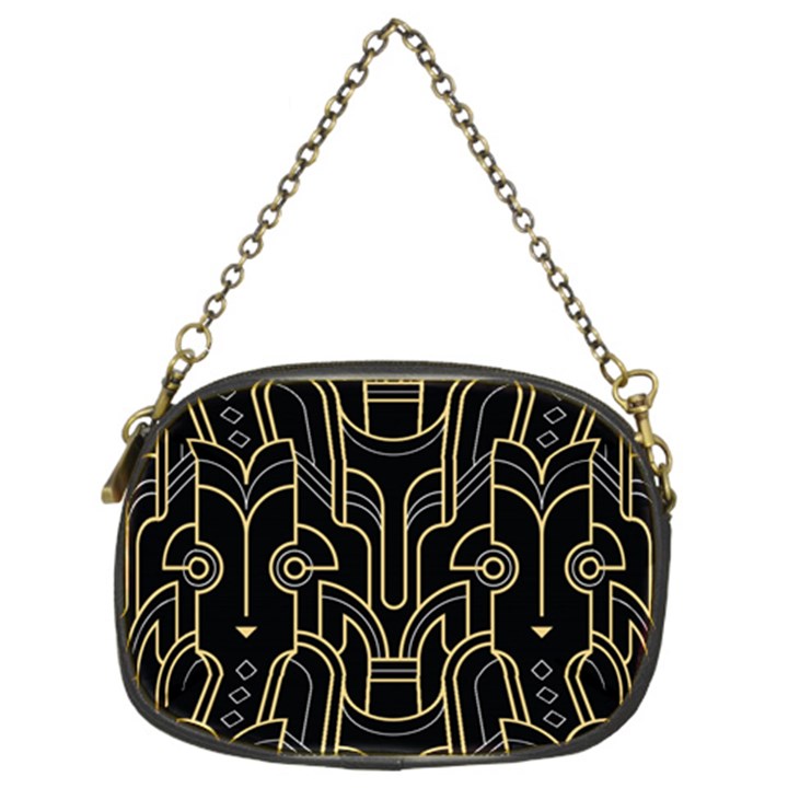 Art-deco-geometric-abstract-pattern-vector Chain Purse (Two Sides)