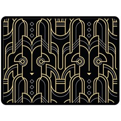 Art-deco-geometric-abstract-pattern-vector Fleece Blanket (large) by Pakemis