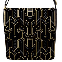 Art-deco-geometric-abstract-pattern-vector Flap Closure Messenger Bag (s) by Pakemis