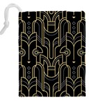 Art-deco-geometric-abstract-pattern-vector Drawstring Pouch (5XL) Back