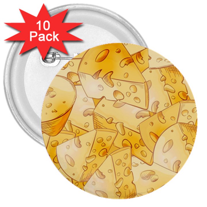 Cheese-slices-seamless-pattern-cartoon-style 3  Buttons (10 pack) 