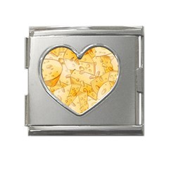 Cheese-slices-seamless-pattern-cartoon-style Mega Link Heart Italian Charm (18mm)