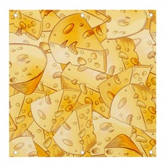 Cheese-slices-seamless-pattern-cartoon-style Banner And Sign 4  X 4 