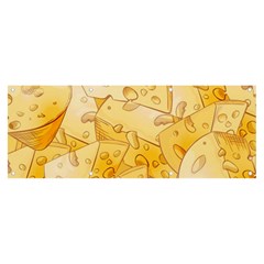 Cheese-slices-seamless-pattern-cartoon-style Banner And Sign 8  X 3 