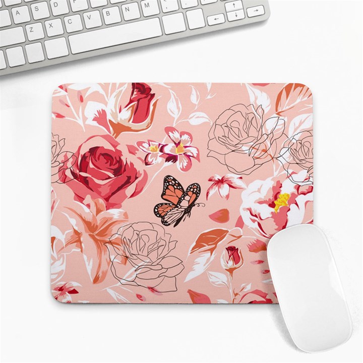 Beautiful-seamless-spring-pattern-with-roses-peony-orchid-succulents Large Mousepad