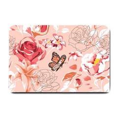 Beautiful-seamless-spring-pattern-with-roses-peony-orchid-succulents Small Doormat by Pakemis