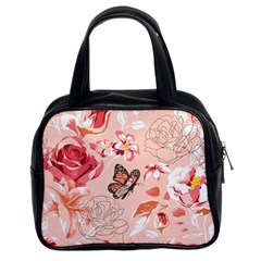 Beautiful-seamless-spring-pattern-with-roses-peony-orchid-succulents Classic Handbag (two Sides) by Pakemis