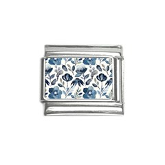 Indigo-watercolor-floral-seamless-pattern Italian Charm (9mm)