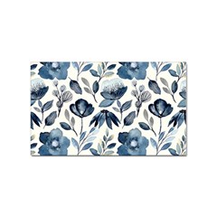 Indigo-watercolor-floral-seamless-pattern Sticker (rectangular)