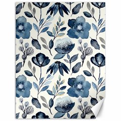 Indigo-watercolor-floral-seamless-pattern Canvas 12  X 16  by Pakemis