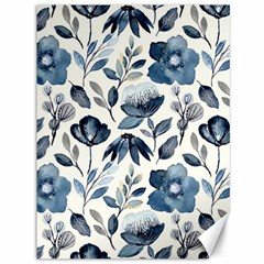 Indigo-watercolor-floral-seamless-pattern Canvas 36  X 48  by Pakemis