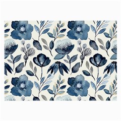 Indigo-watercolor-floral-seamless-pattern Large Glasses Cloth (2 Sides) by Pakemis