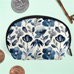 Indigo-watercolor-floral-seamless-pattern Accessory Pouch (large) by Pakemis