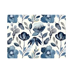 Indigo-watercolor-floral-seamless-pattern Flano Blanket (mini)