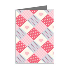 Cute-kawaii-patches-seamless-pattern Mini Greeting Card