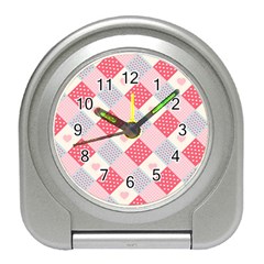 Cute-kawaii-patches-seamless-pattern Travel Alarm Clock by Pakemis