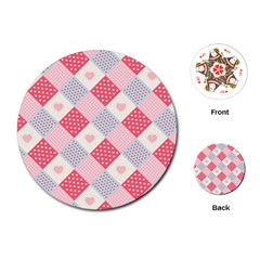 Cute-kawaii-patches-seamless-pattern Playing Cards Single Design (round) by Pakemis