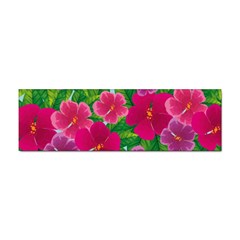 Background-cute-flowers-fuchsia-with-leaves Sticker Bumper (10 Pack) by Pakemis