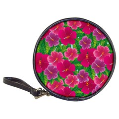 Background-cute-flowers-fuchsia-with-leaves Classic 20-cd Wallets by Pakemis